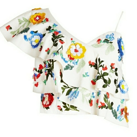 Saba Embellished One -ShoulderRibbed Top - Picture 7 of 8